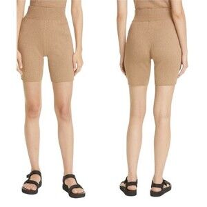NWOT‎ FRAME | Cafe Au Lait Rib Bike Shorts XS